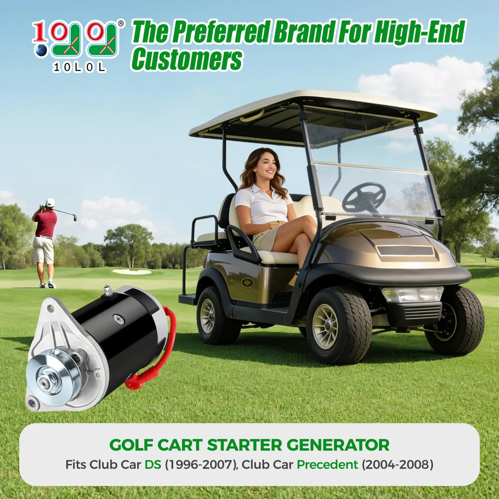 10L0L 12V/23A Starter Generator for Club Car DS image 2