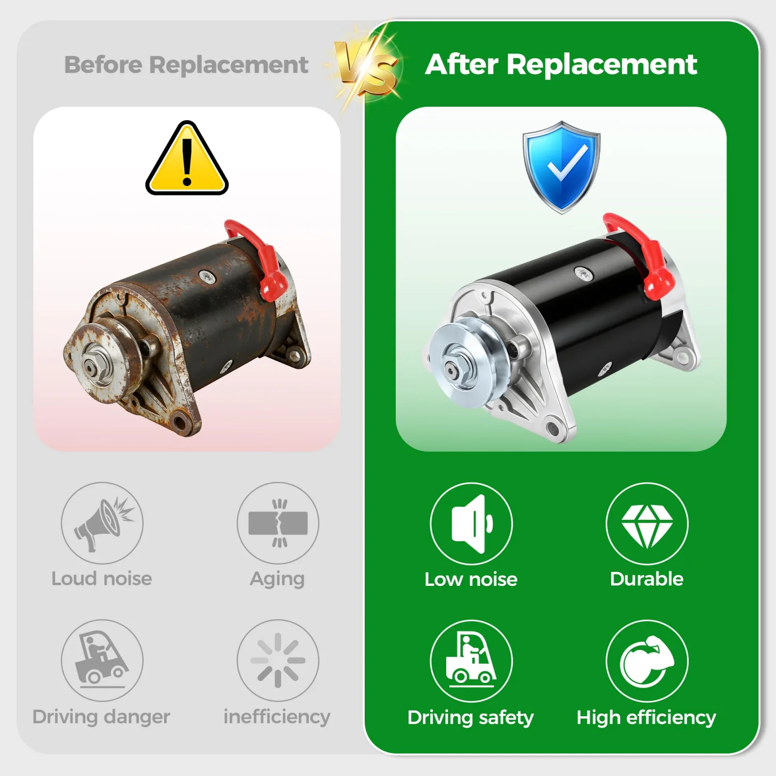 10L0L 12V/23A Starter Generator for Club Car DS image 4
