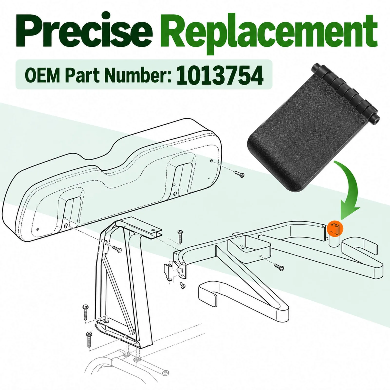 10L0L Bag Rack Strap Buckle for Club Car DS 1981-Up image 3