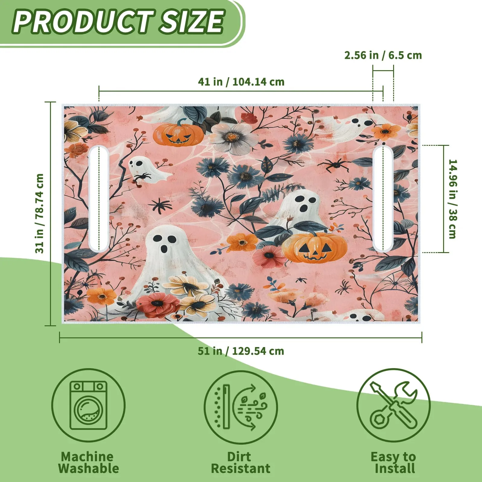 Tiveruda Halloween Floral Golf Cart Seat Cover image 2