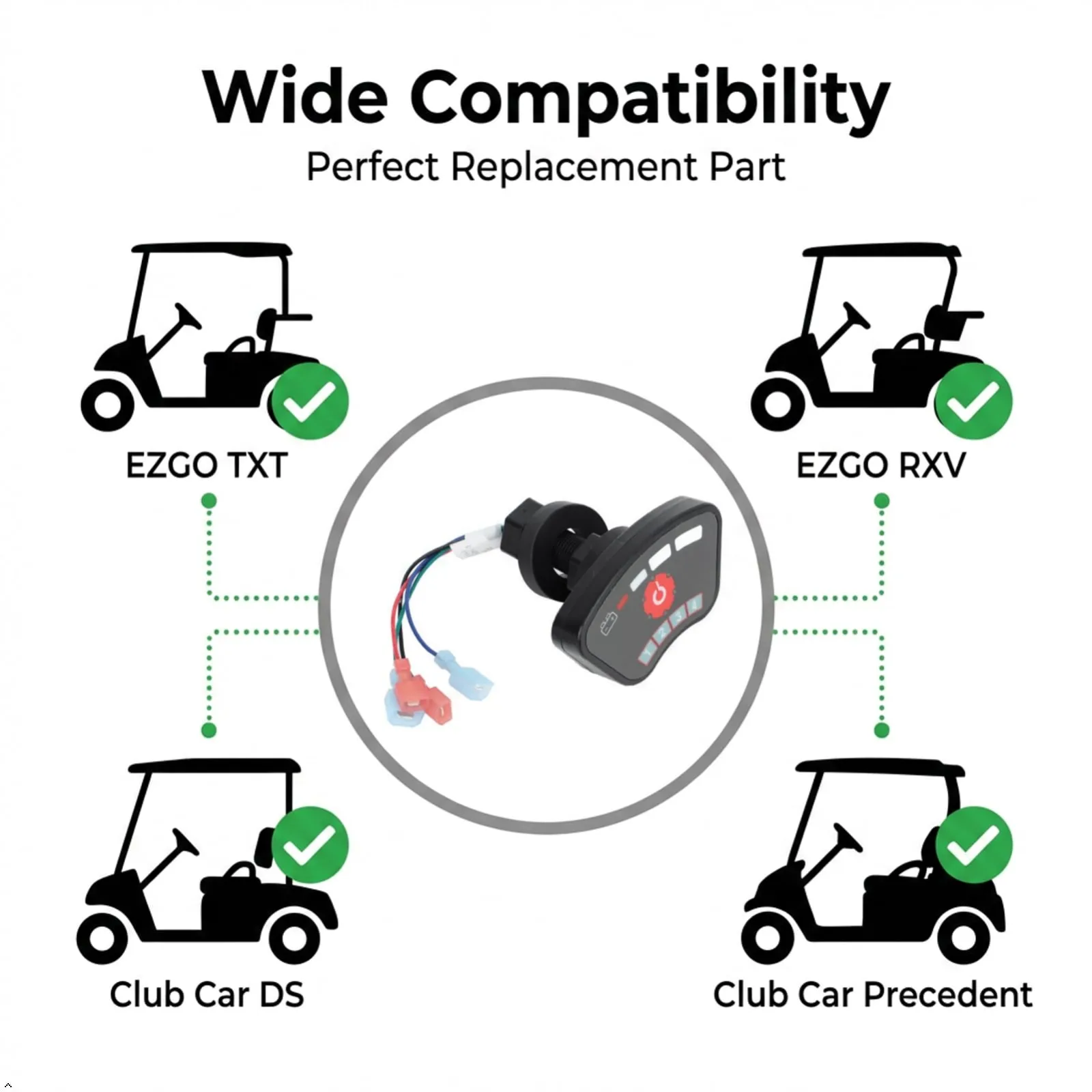 Jauarta Keyless Starter for E-Z-GO and Club Car Golf Carts image 2
