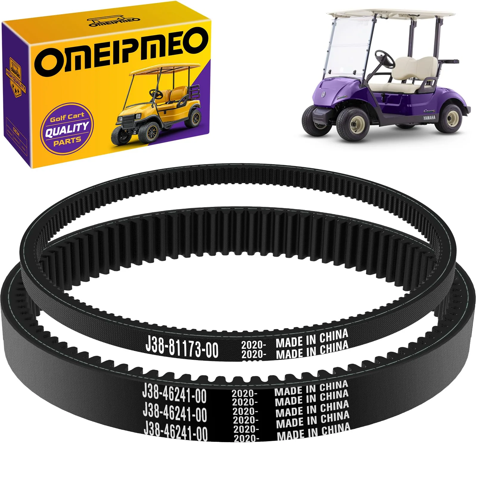 OMEIPMEO Yamaha Golf Cart Drive & Starter Generator Belt Kit