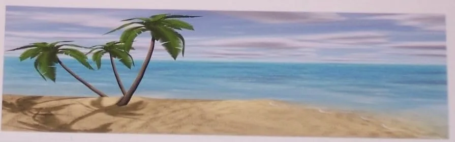 Golf Cart Beach Scene Rear Fender Wrap Graphics GL104 image 3
