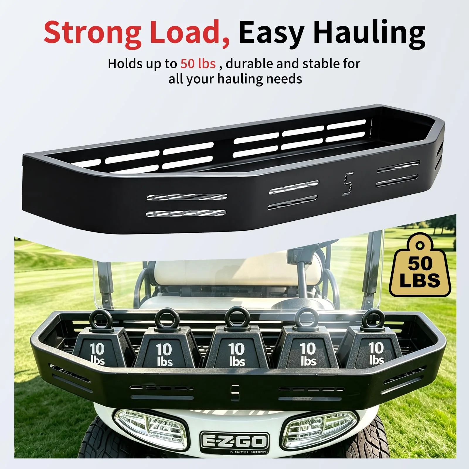 Shu-Ran Front Cargo Basket for E-Z-GO RXV Golf Cart image 2