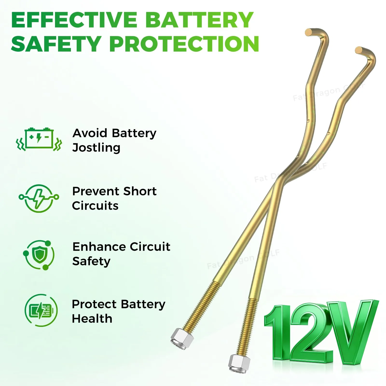 Panglong Club Car Precedent Battery Hold-Down Rods FDG-073 image 3