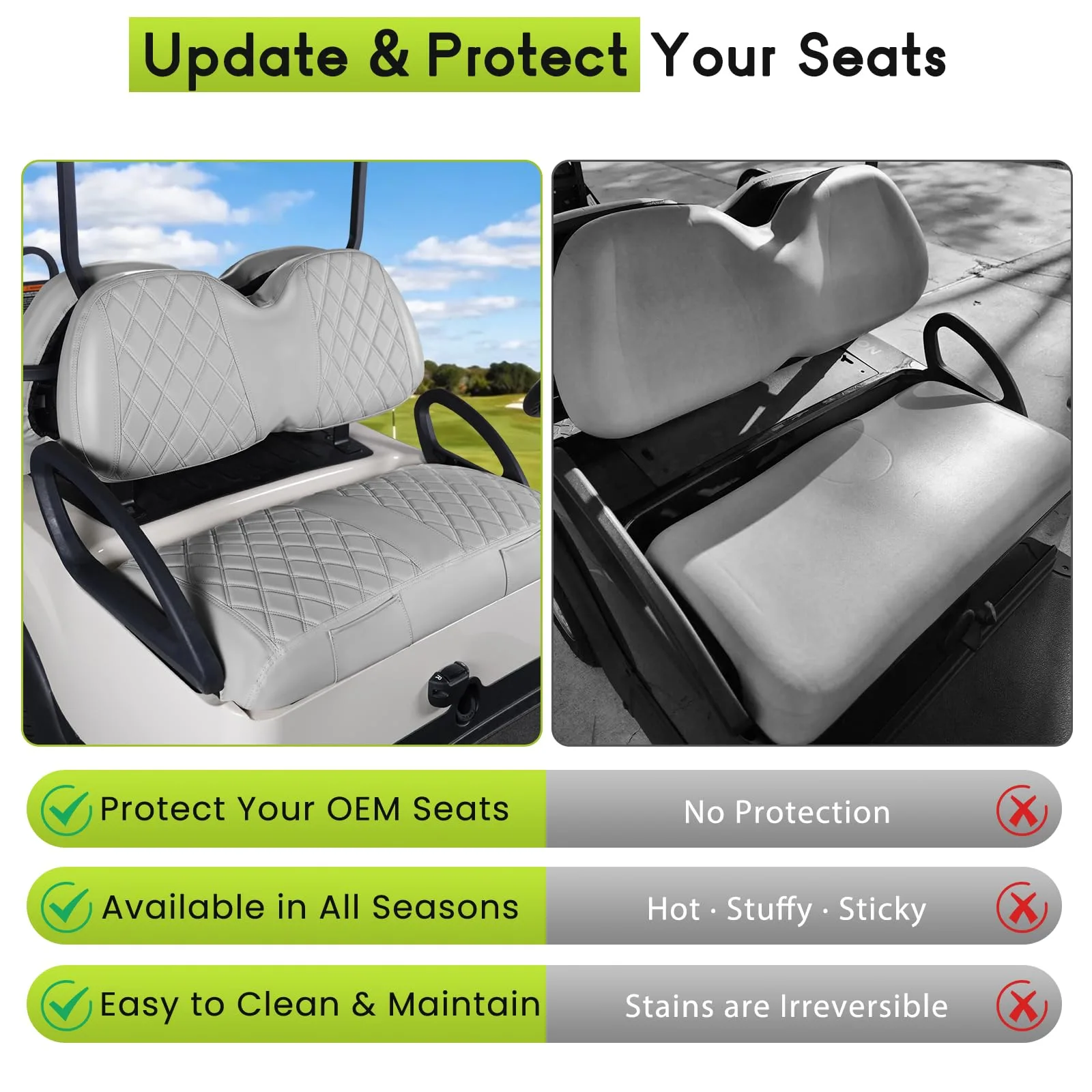 WEIMELL Club Car Tempo 4-Passenger Enclosure & Seat Covers image 3
