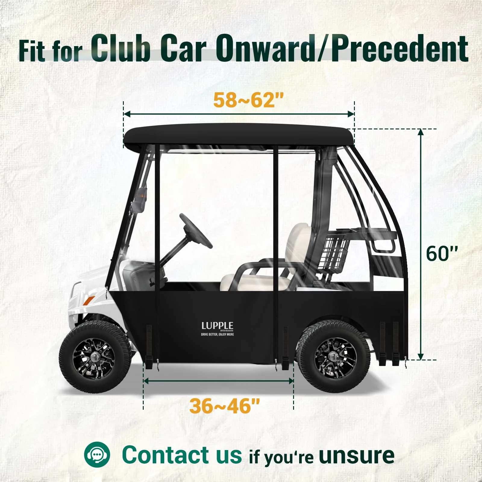 LUPPLE Enclosure for Club Car Precedent, Onward & Tempo image 3