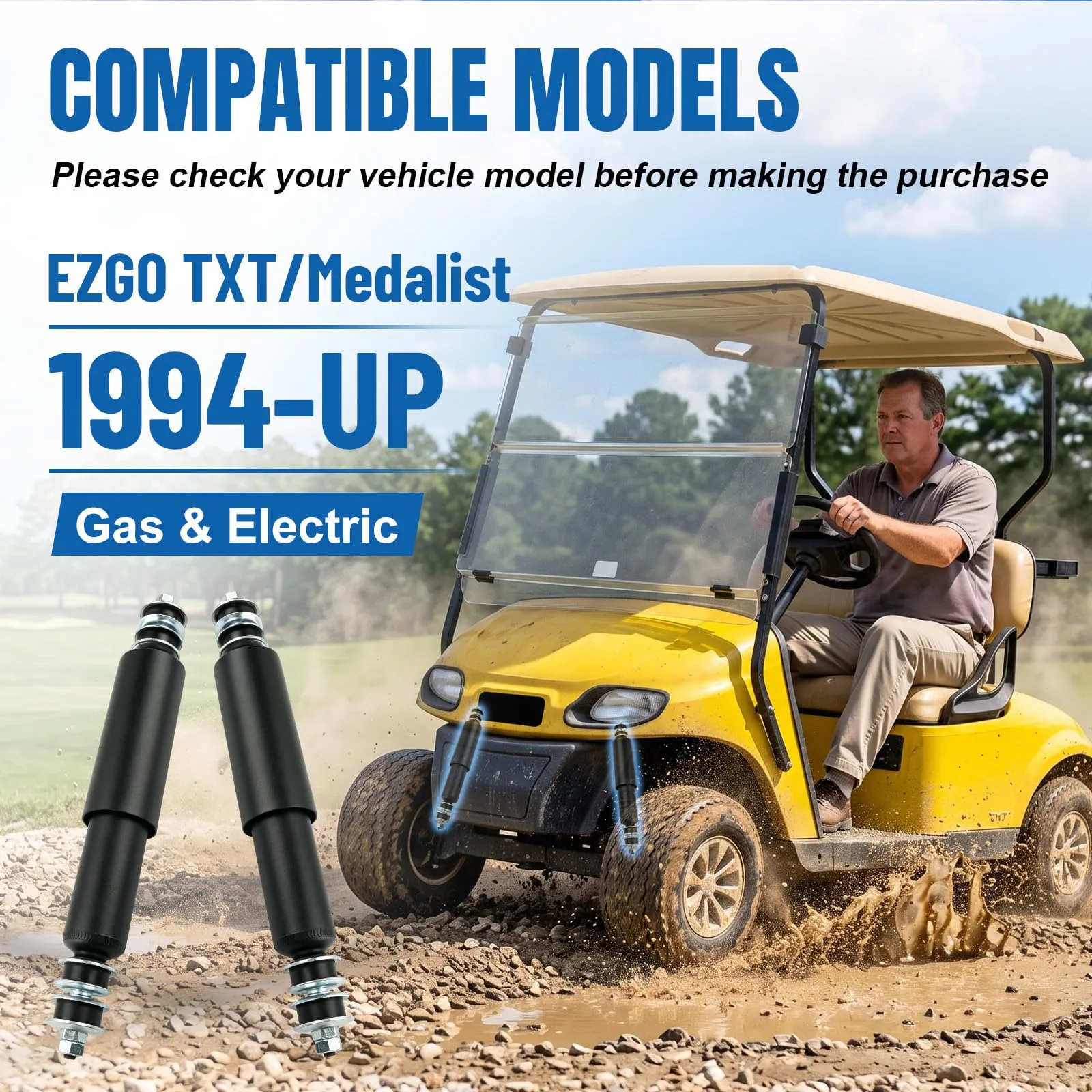 PCACSCT Shock Absorbers for E-Z-GO TXT and Medalist image 2