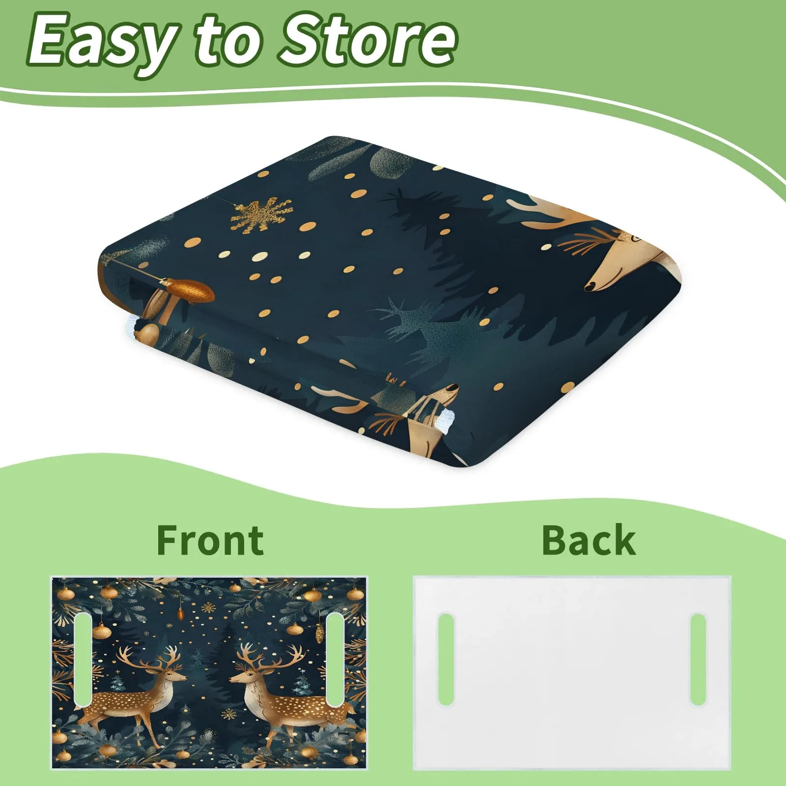 Tiveruda Christmas Reindeer Golf Cart Seat Cover image 4