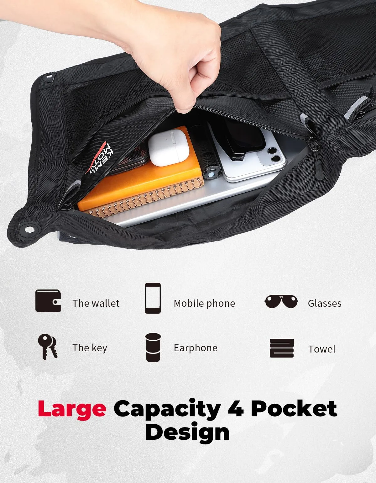 KEMIMOTO Overhead Storage Bag for E-Z-GO RXV 54-Inch Top image 2