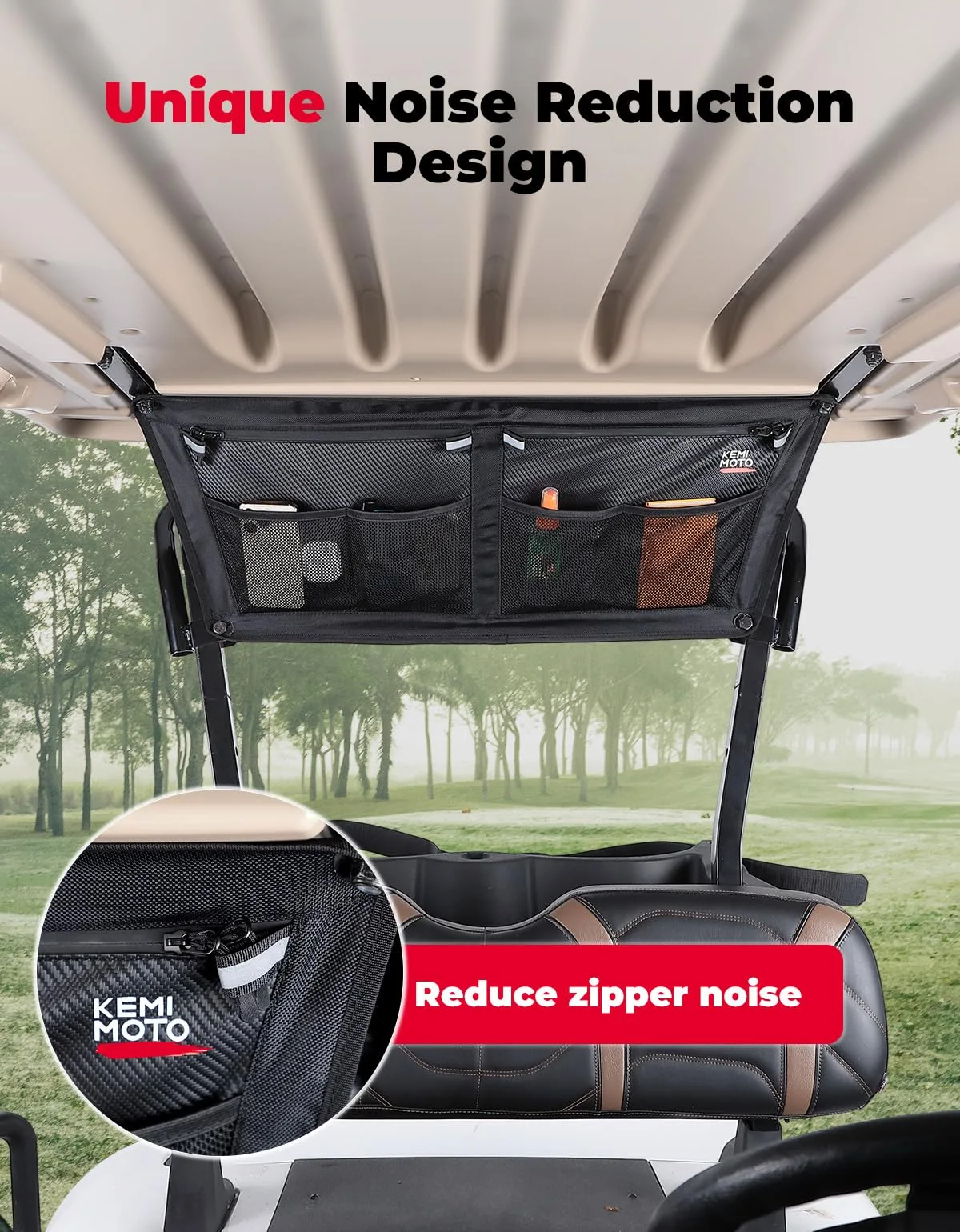 KEMIMOTO Overhead Storage Bag for E-Z-GO RXV 54-Inch Top image 3