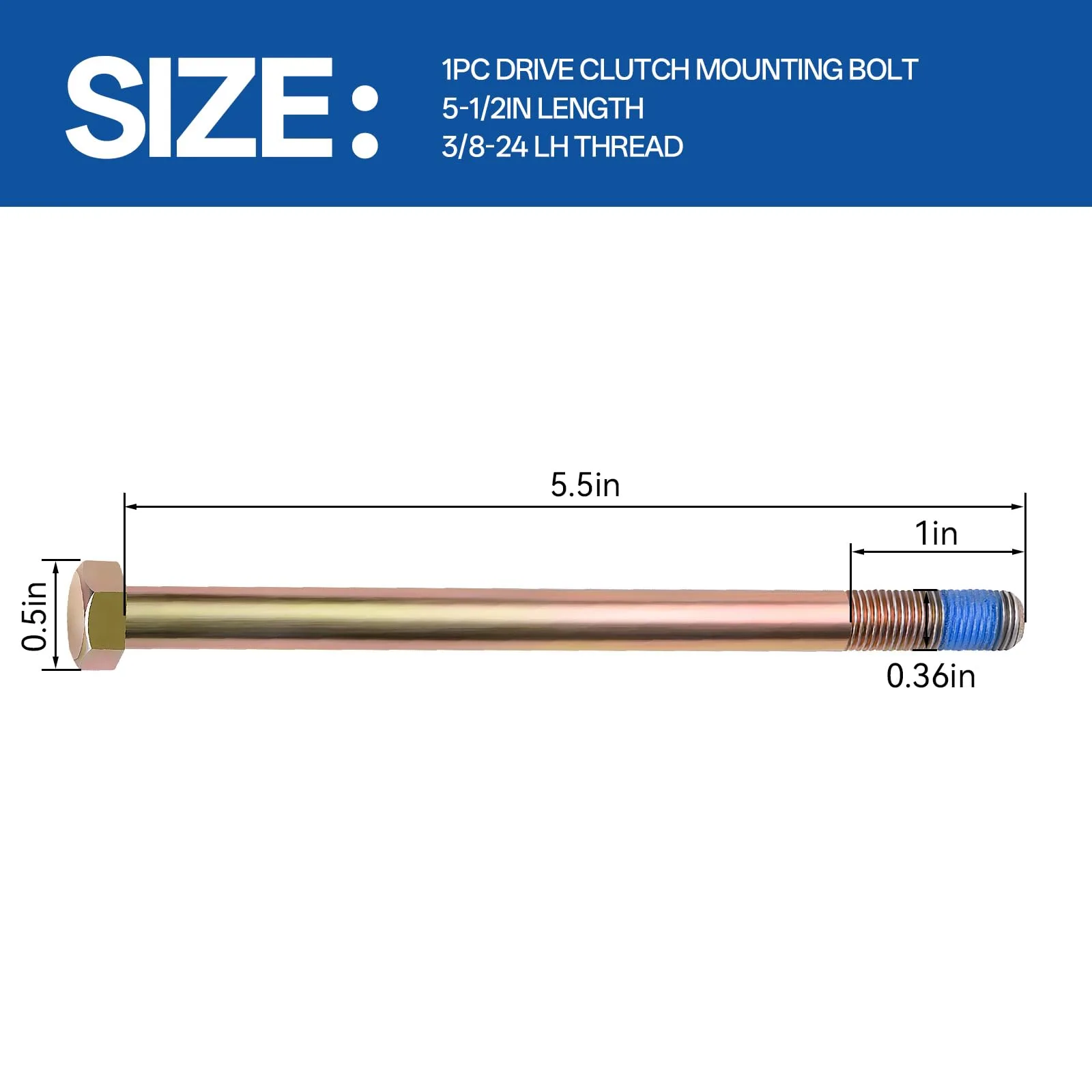 HQLDMYGS 1033457-01 Drive Clutch Mounting Bolt image 3