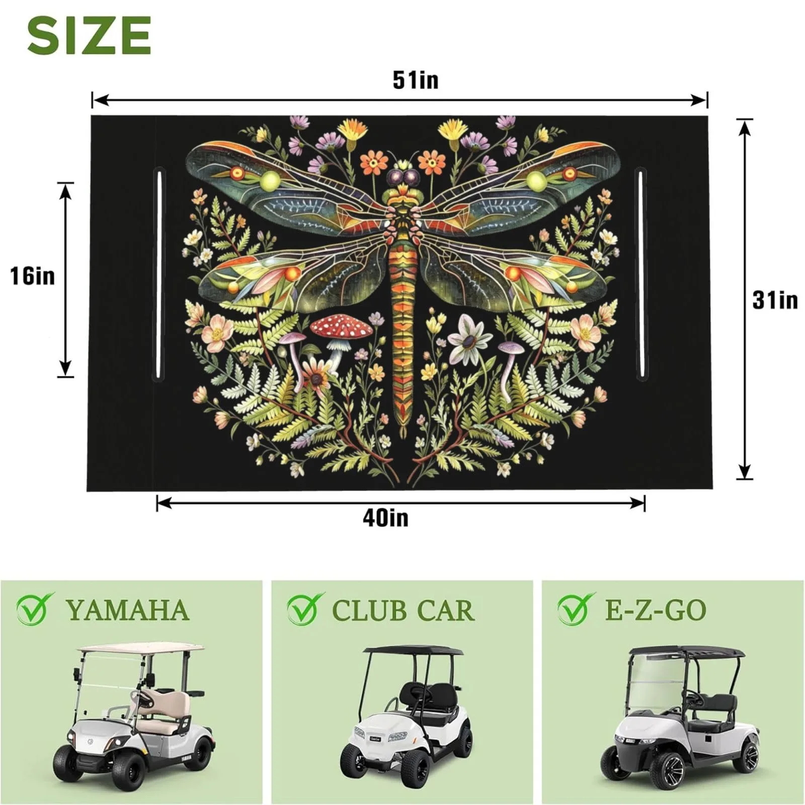 HOYYU Golf Cart Seat Cover for Club Car and E-Z-GO image 3