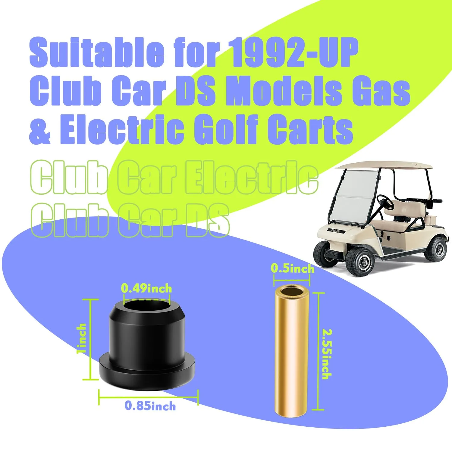 Panglong Club Car DS Front Leaf Spring Bushing Kit image 4