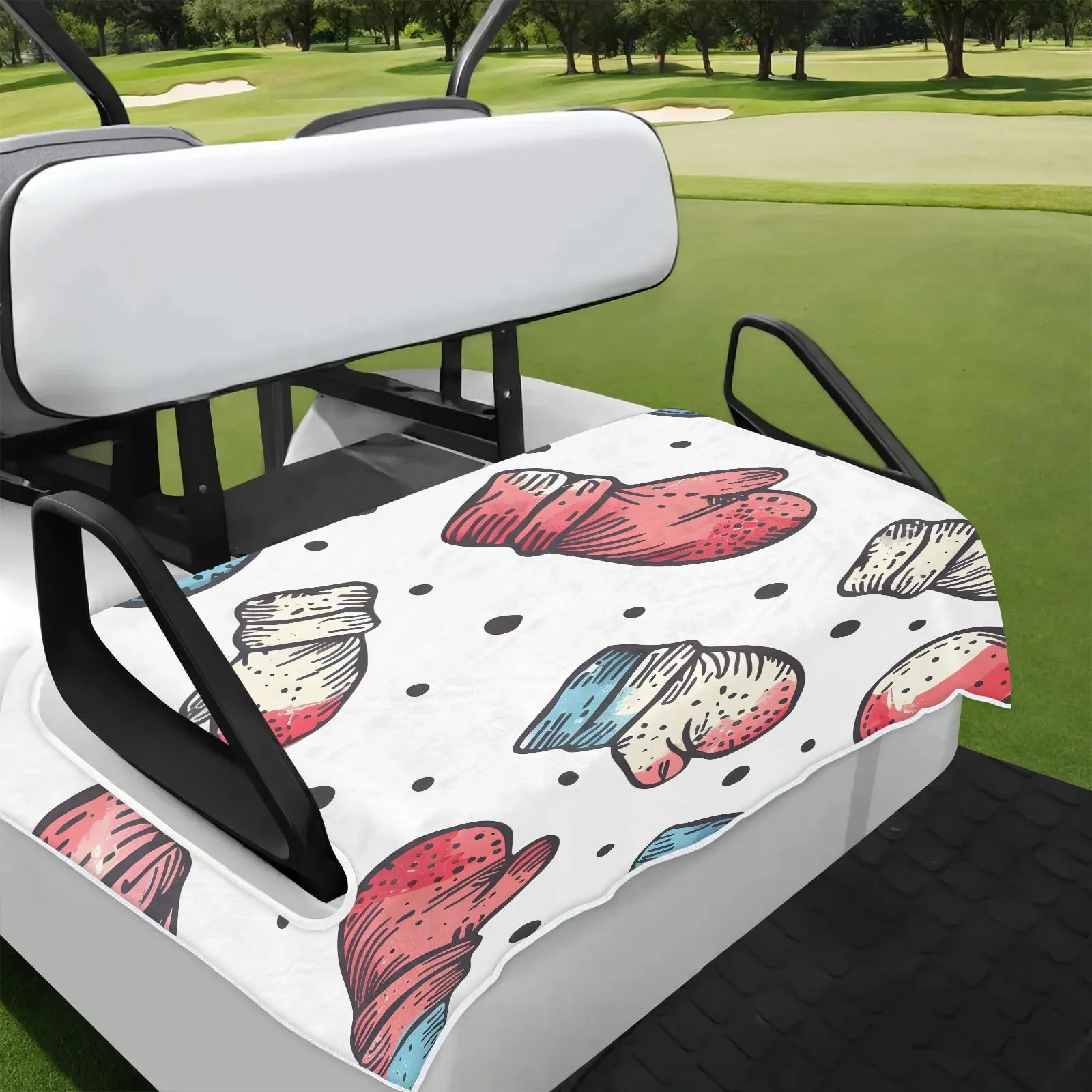 Tiveruda Golf Cart Seat Cover for Double Seats, 51 x 31 in