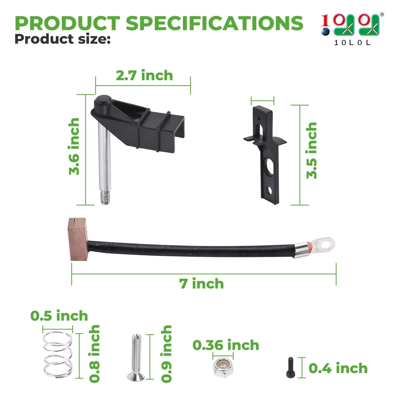 10L0L V-Glide Wiper Arm & Brush Kit for Club Car DS 1988+ (OEM 1013887/1014017/1013860) image 4