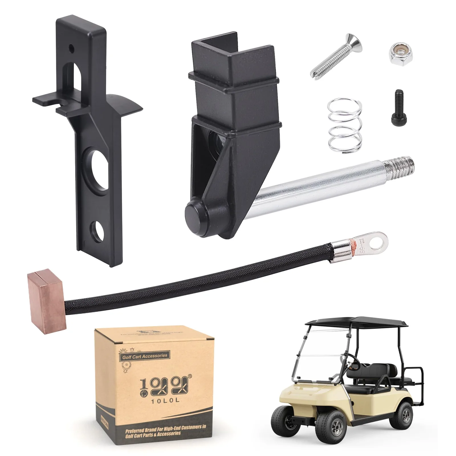 10L0L V-Glide Wiper Arm & Brush Kit for Club Car DS 1988+ (OEM 1013887/1014017/1013860)