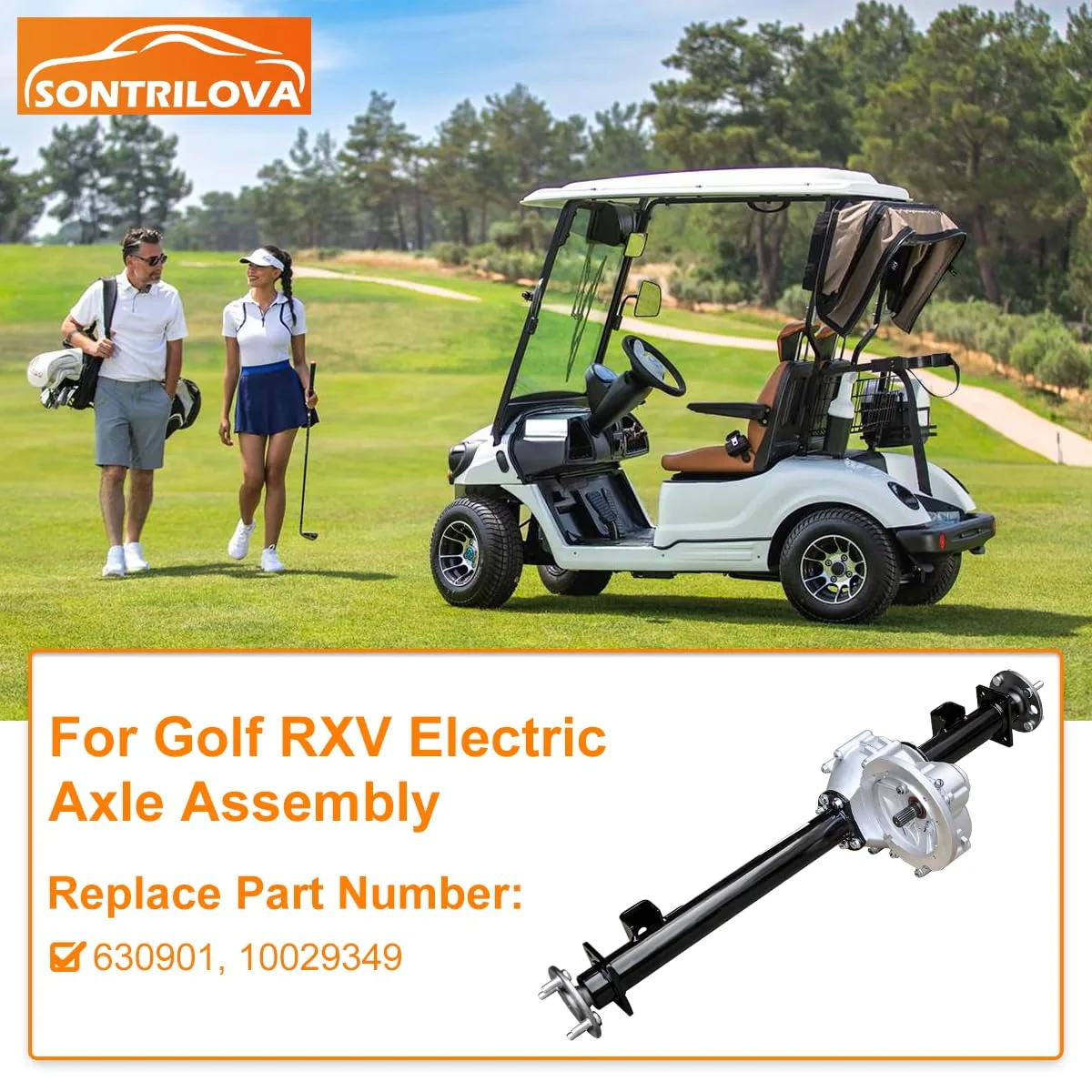 Sontrilova Axle Assembly 630901 / 10029349 for E-Z-GO & Cushman image 2