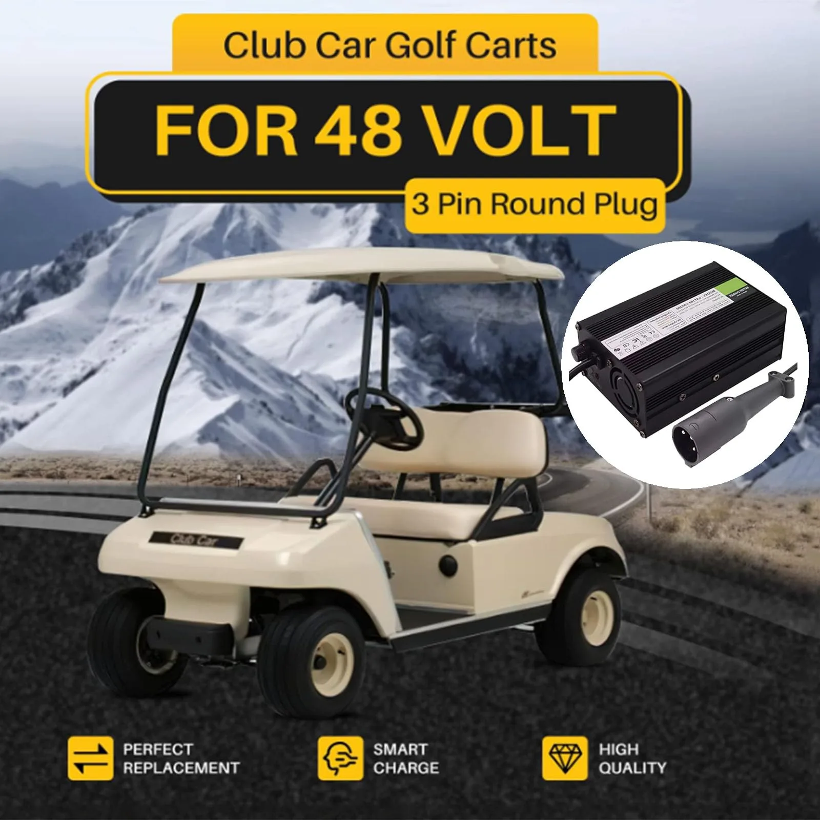 WJIANY 48V 5A Club Car Golf Cart Battery Charger image 2