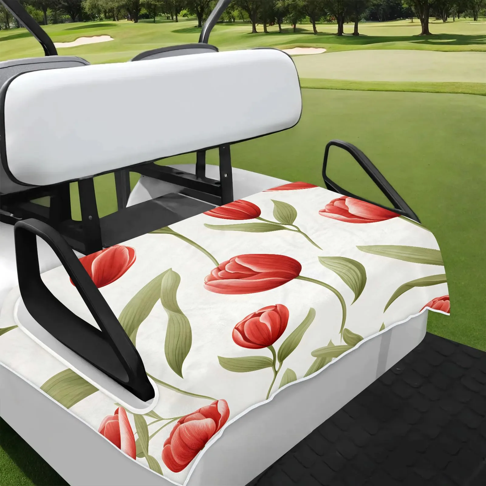Tiveruda Golf Cart Seat Cover for Double Seats, 51 x 31 in