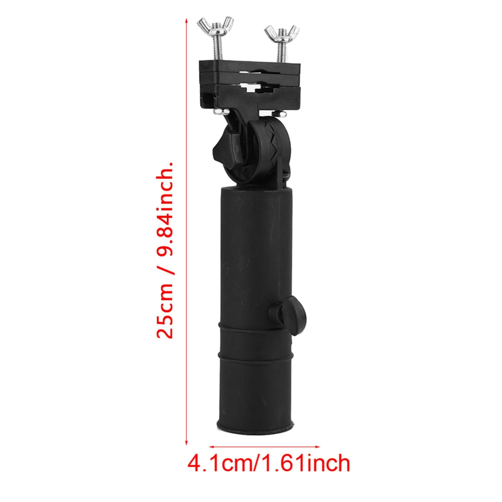 GLOGLOW Cart Umbrella Holder — Adjustable Round-Handle, Black, 25cm image 2
