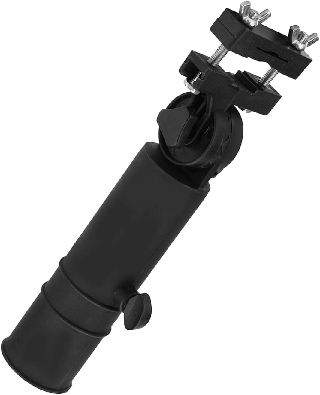 GLOGLOW Cart Umbrella Holder — Adjustable Round-Handle, Black, 25cm