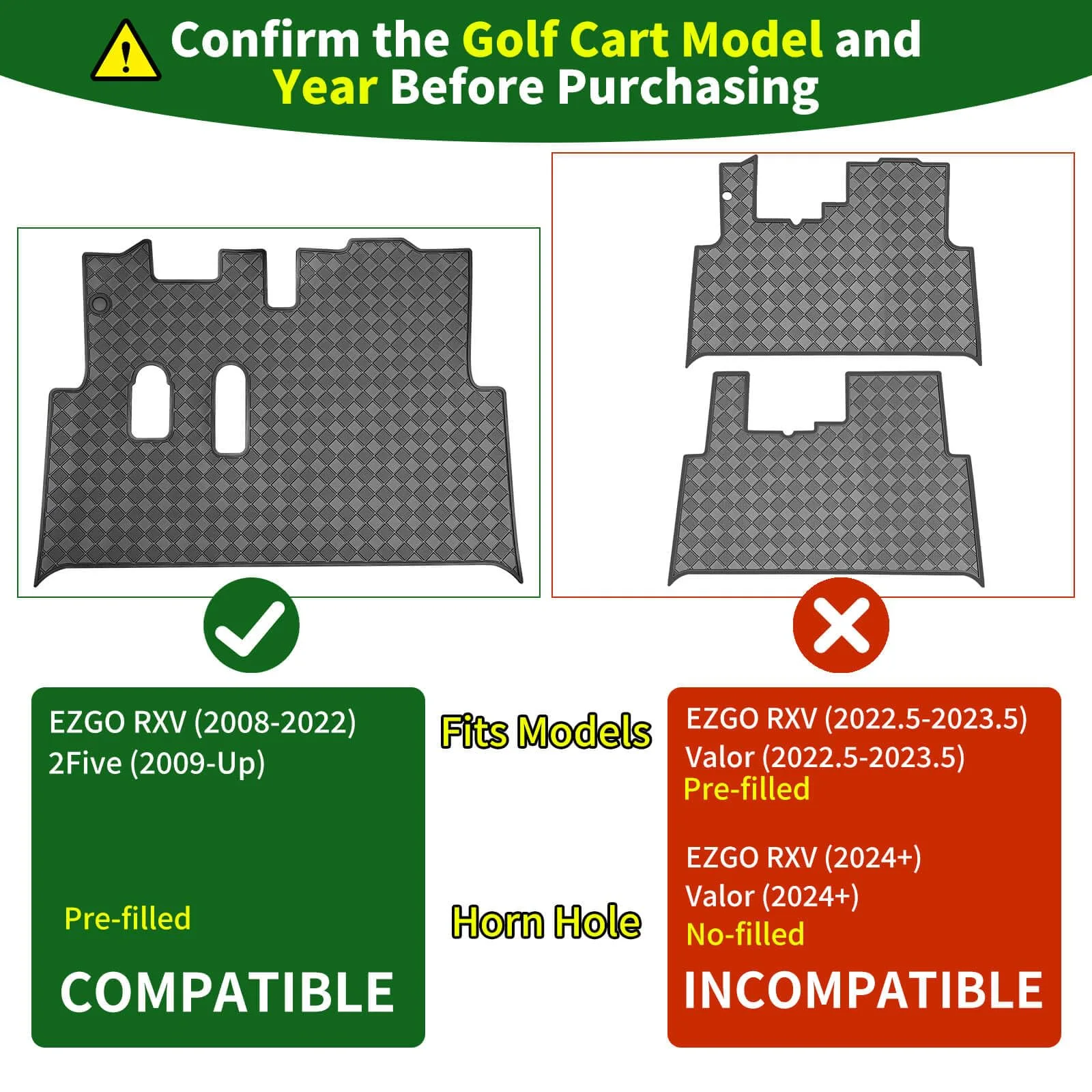 Cartalia Floor Mat for E-Z-GO RXV 2008-2022 and 2Five image 3