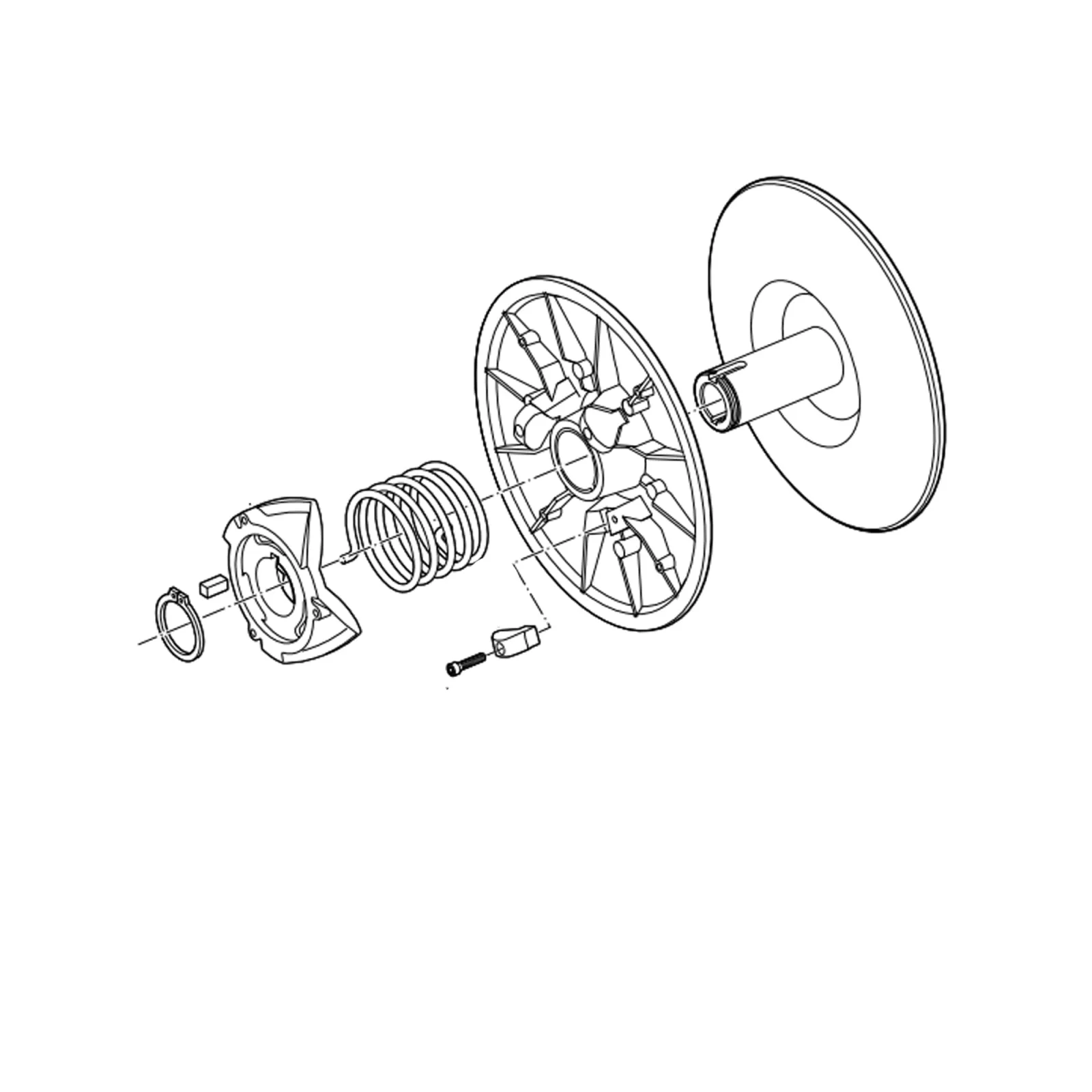 Club Car FE350 Secondary Driven Clutch 1018340-03 image 3