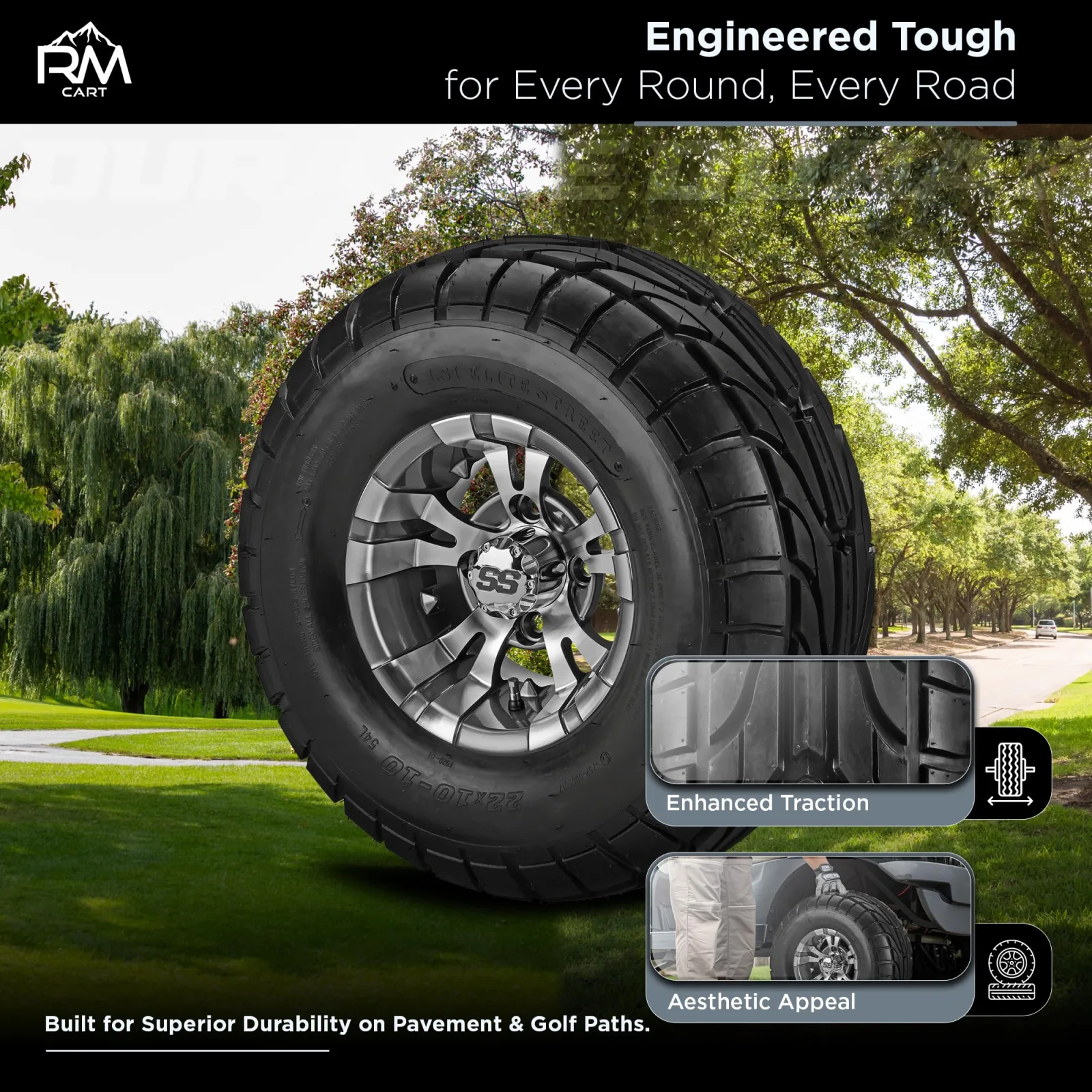 RM Cart Warlock 10-Inch Wheel and Tire Assembly image 2