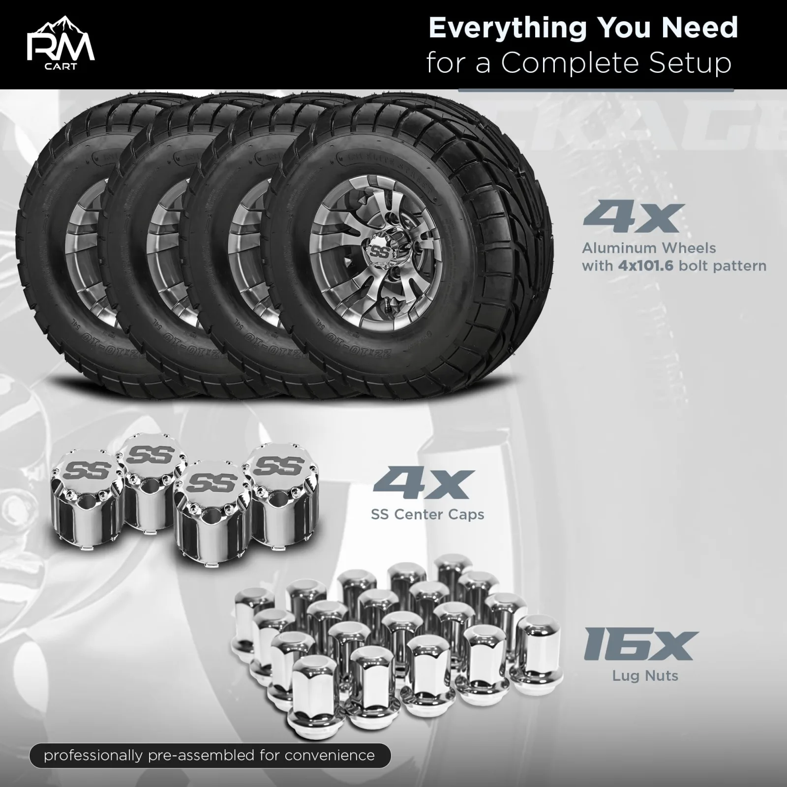 RM Cart Warlock 10-Inch Wheel and Tire Assembly image 3