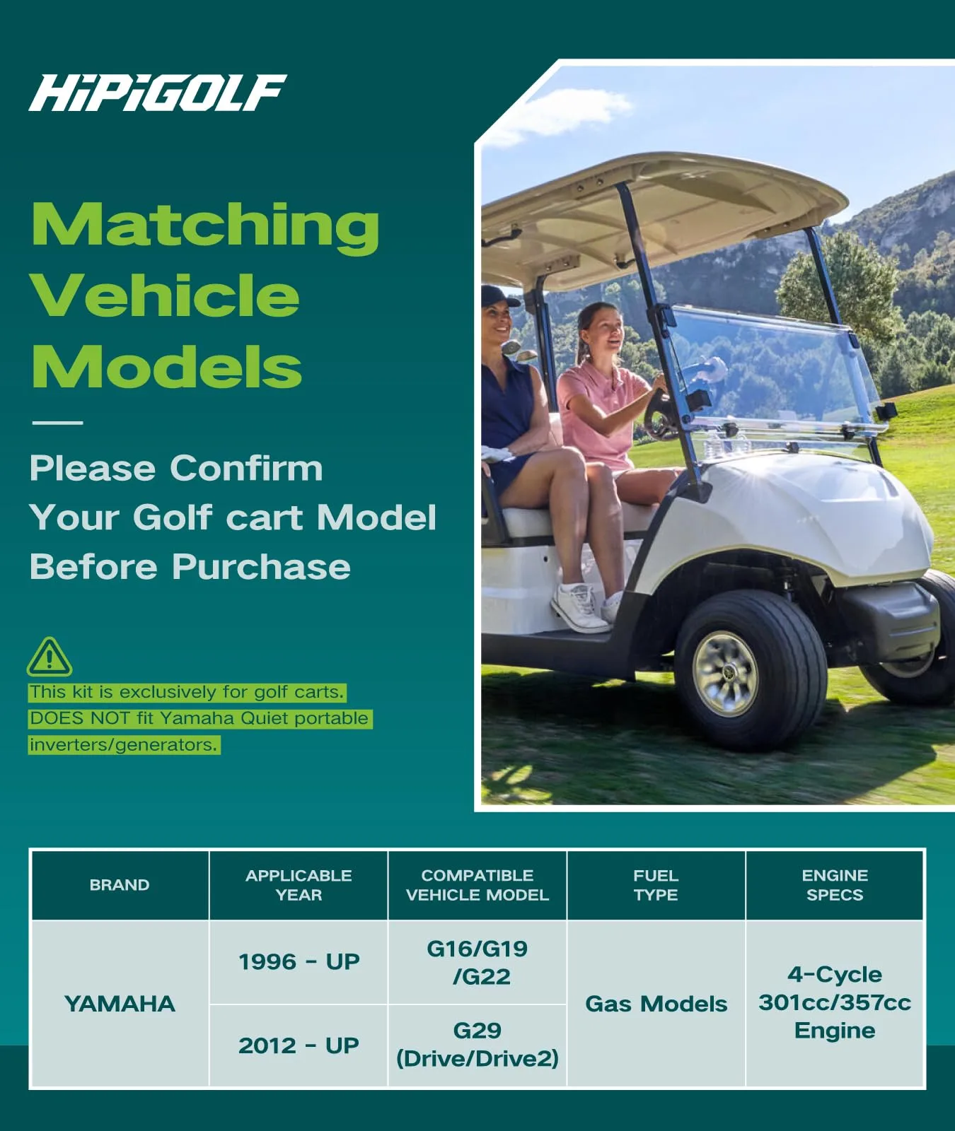 HIPIGOLF Yamaha Golf Cart Tune-Up Kit with Drive Belts image 2