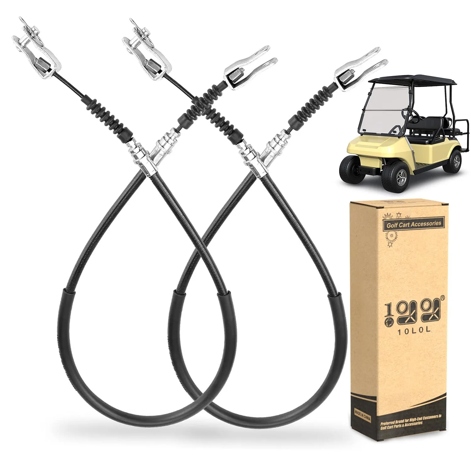 10L0L Brake Cable Set for Club Car DS 1981-1999