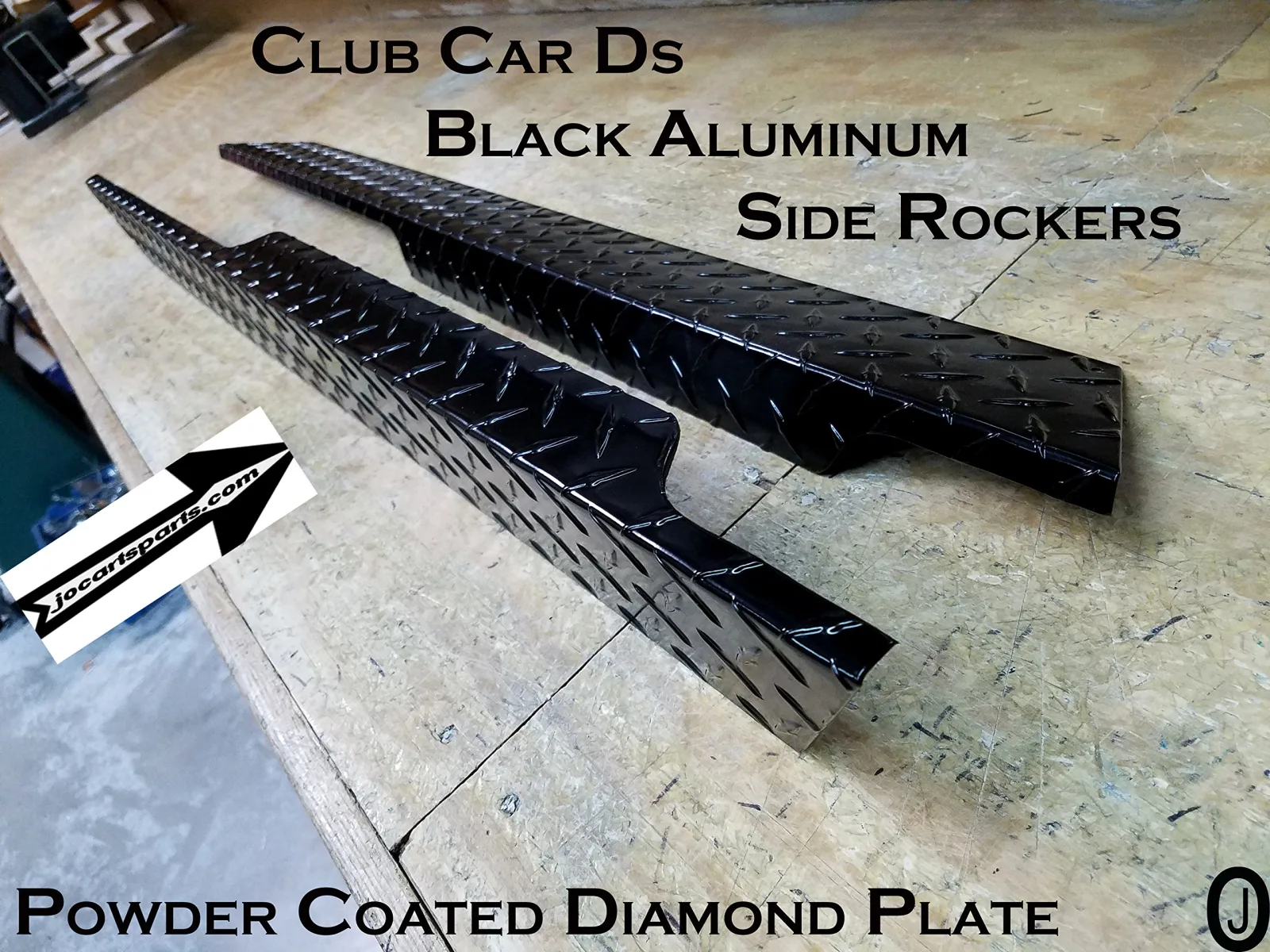 Club Car DS Black Aluminum Diamond Plate Rocker Covers image 2