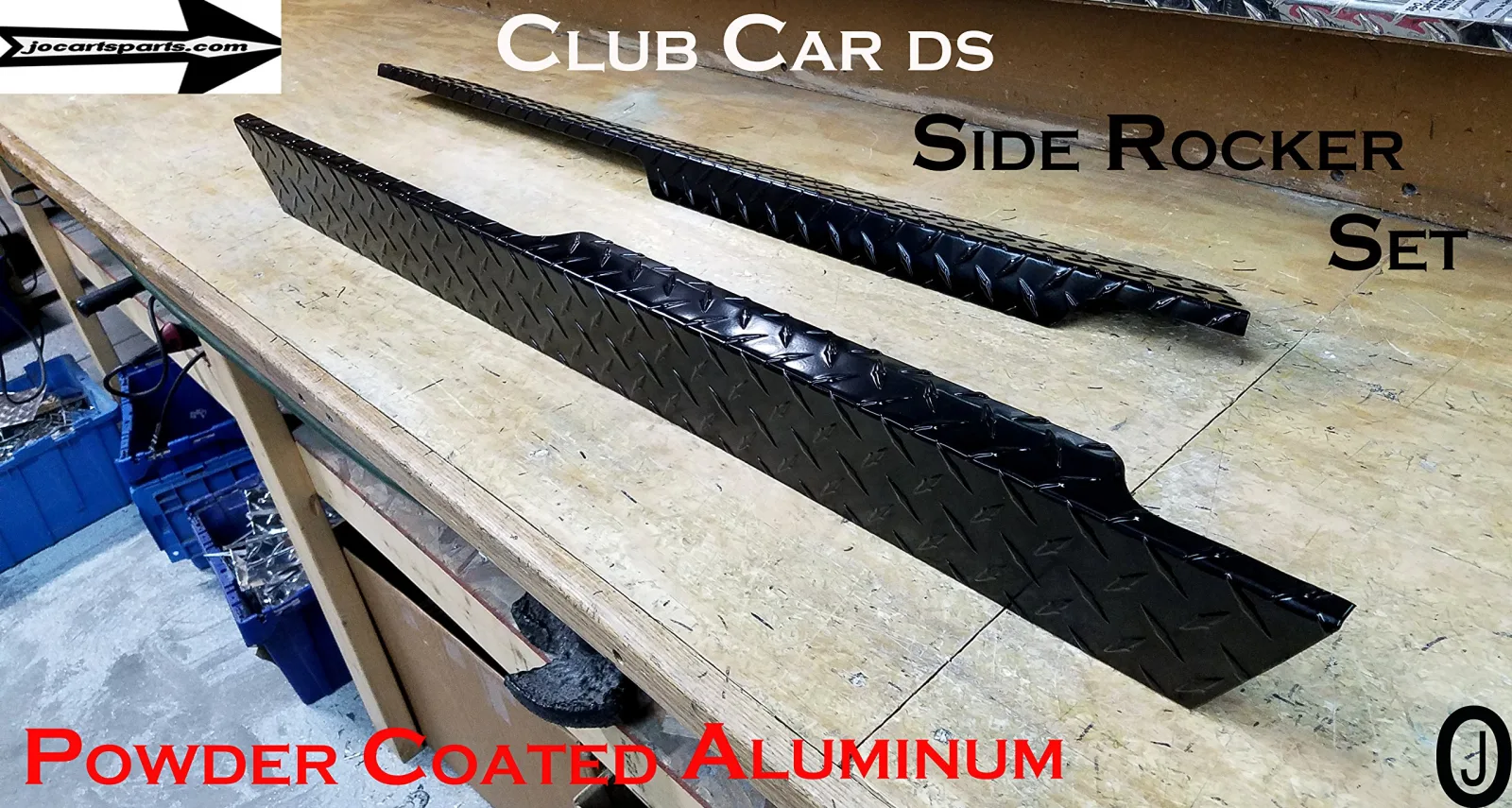 Club Car DS Black Aluminum Diamond Plate Rocker Covers image 4