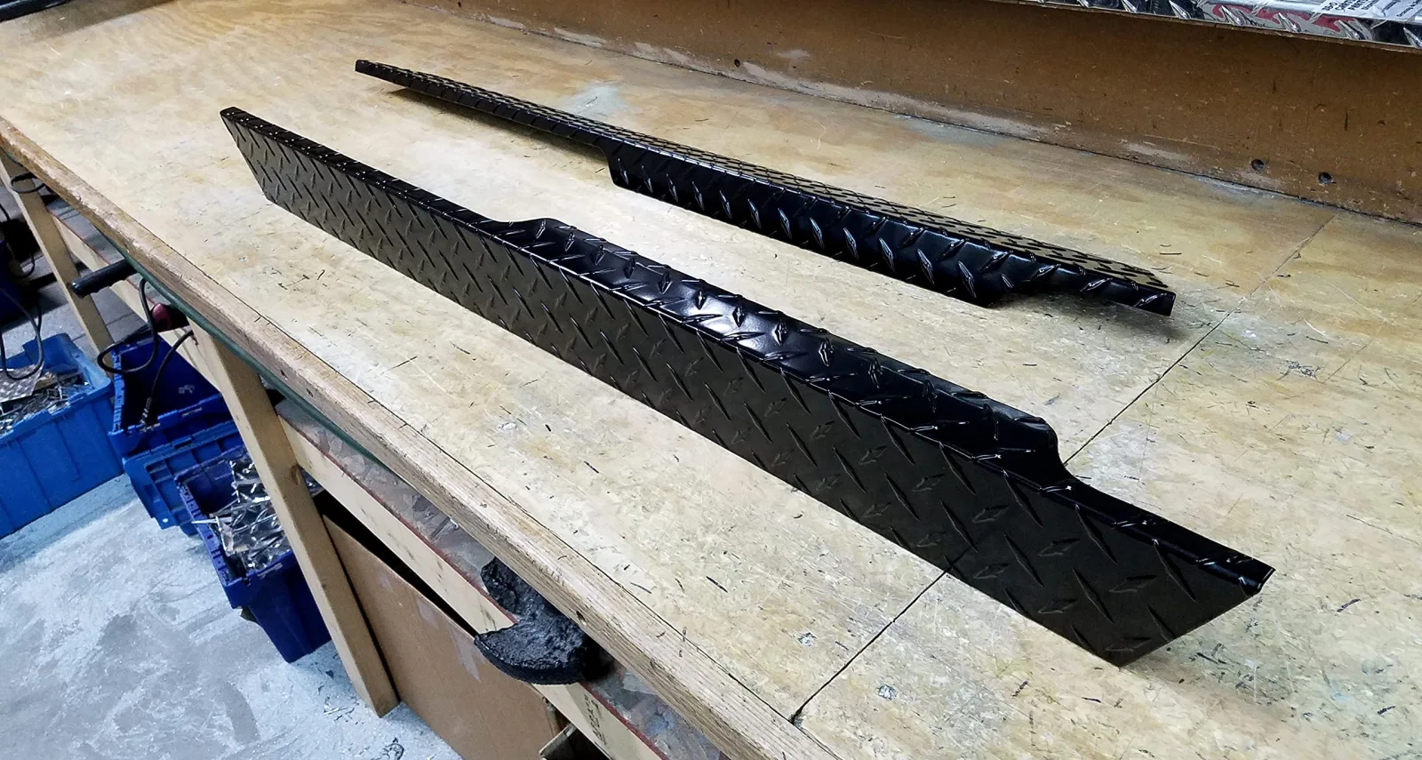 Club Car DS Black Aluminum Diamond Plate Rocker Covers