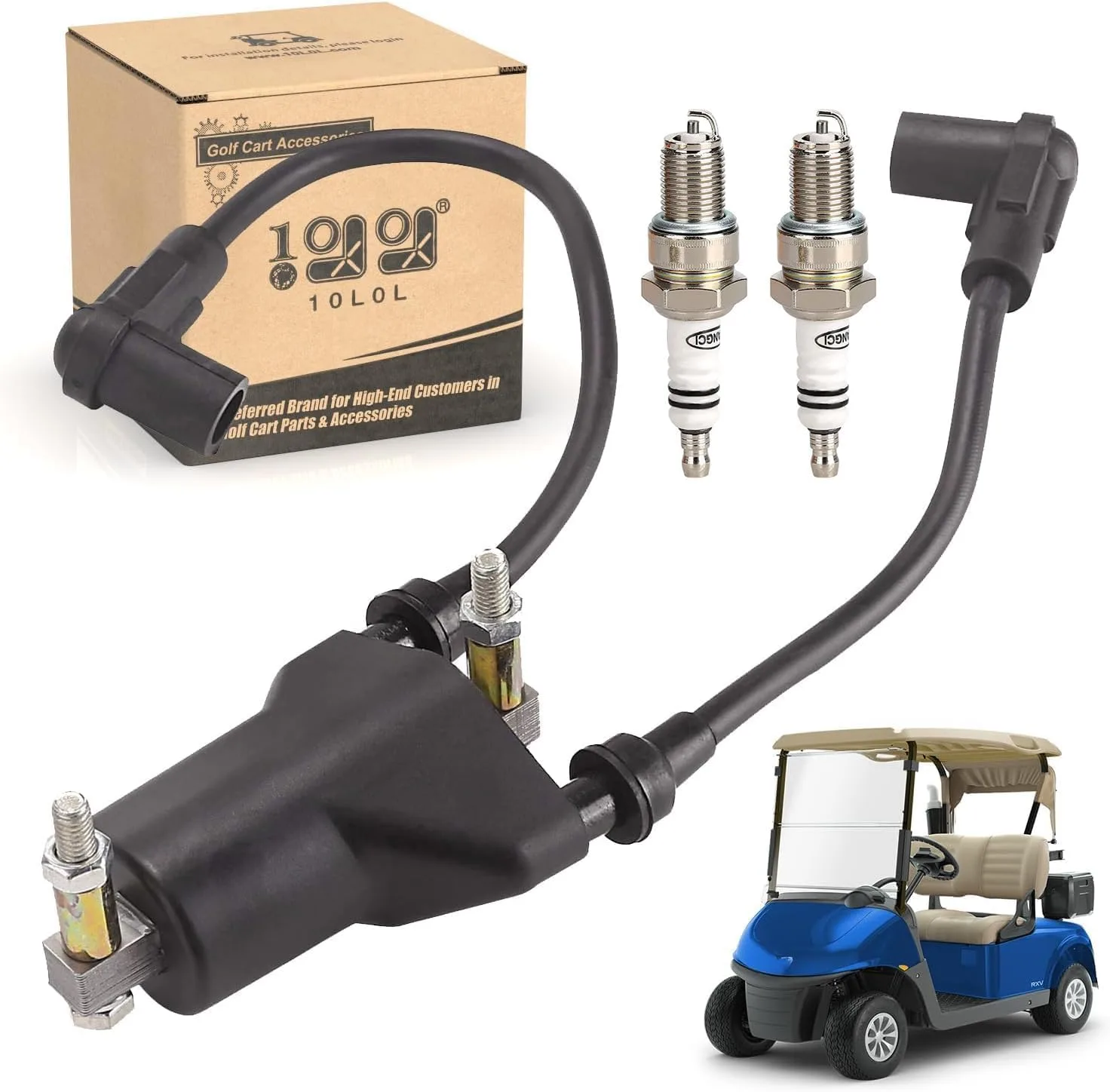 10L0L F76-B20 Ignition Coil for EZGO Golf Carts