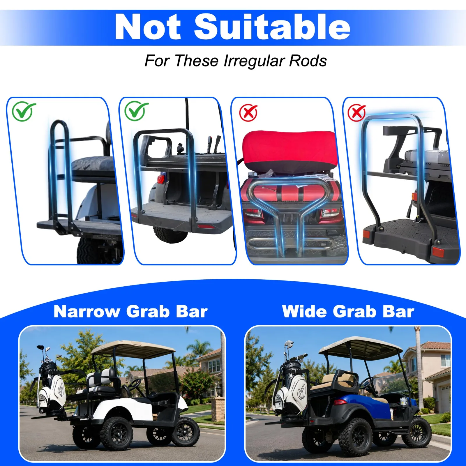 Mixopoly Foldable Golf Cart Rear Seat Bag Holder image 4