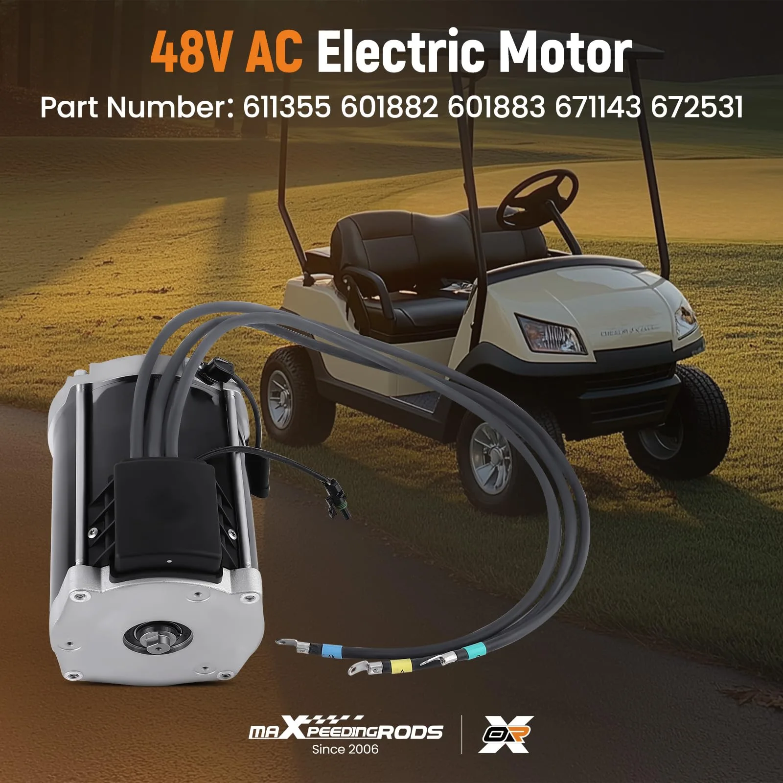 maXpeedingrods 48V Rear AC Motor XG97BY for E-Z-GO RXV image 3