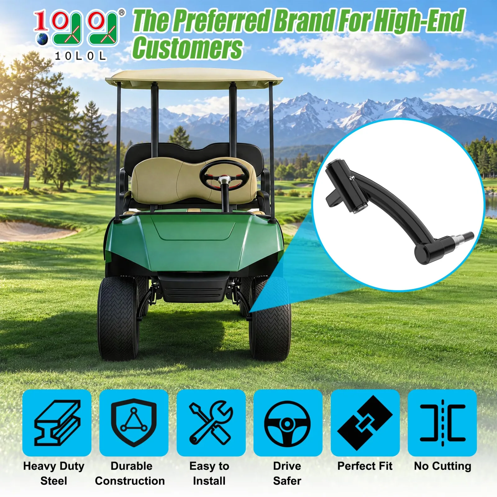 10L0L 6-Inch Lift Kit for Yamaha G29, Drive & Drive2 image 2