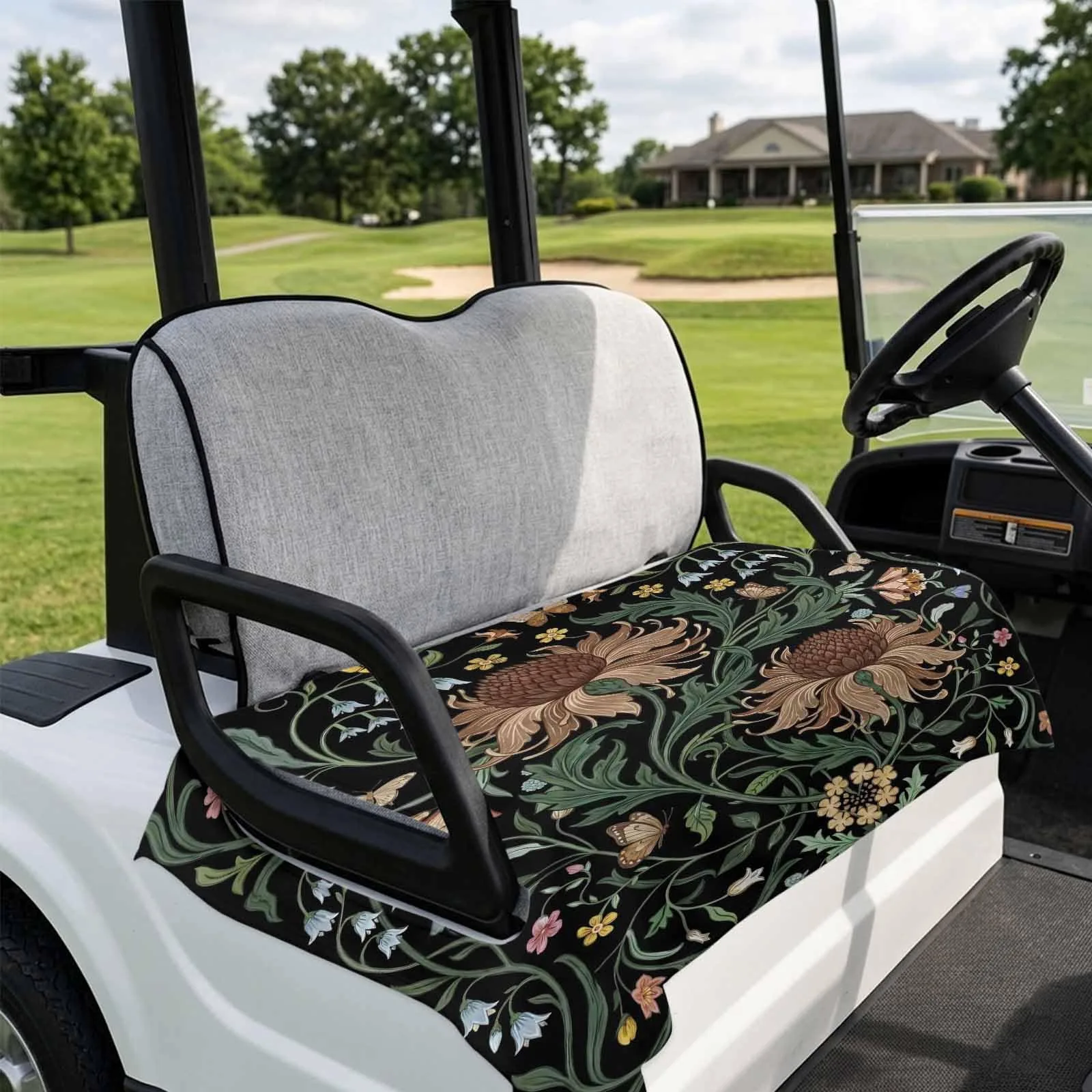 DecorLovee Retro Sunflower Golf Cart Seat Cover image 4