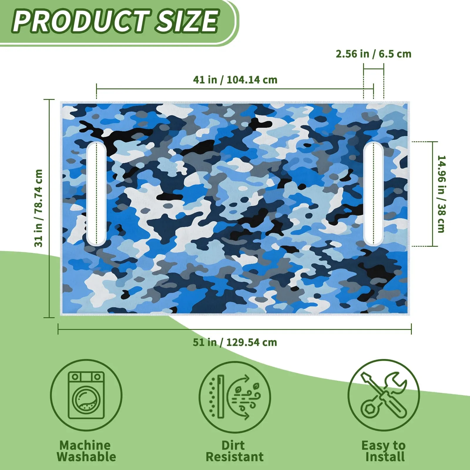 Tiveruda Camouflage Golf Cart Seat Cover for Double Seats image 2