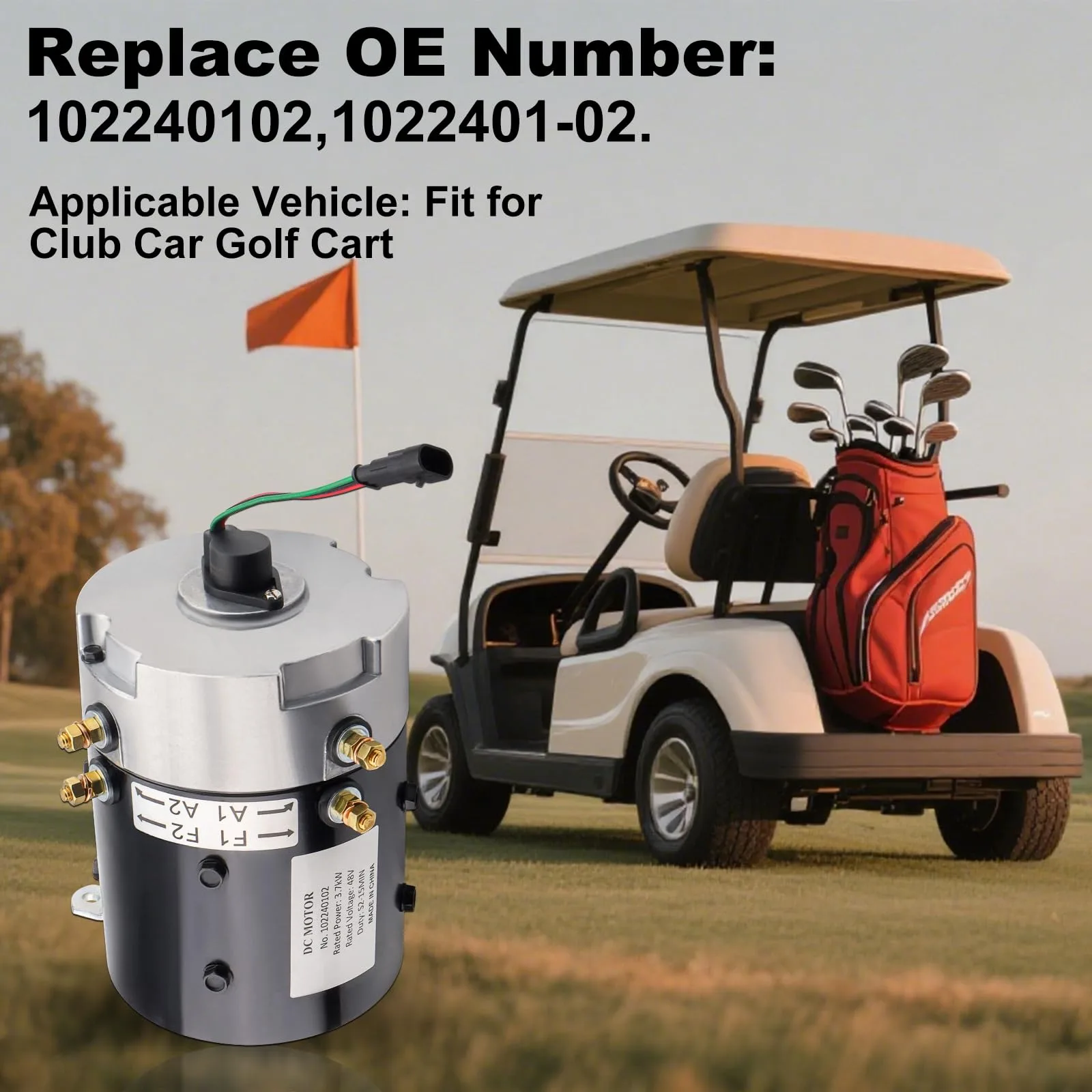 PARTAYOZAS 48V Electric Motor for Club Car Golf Cart image 2