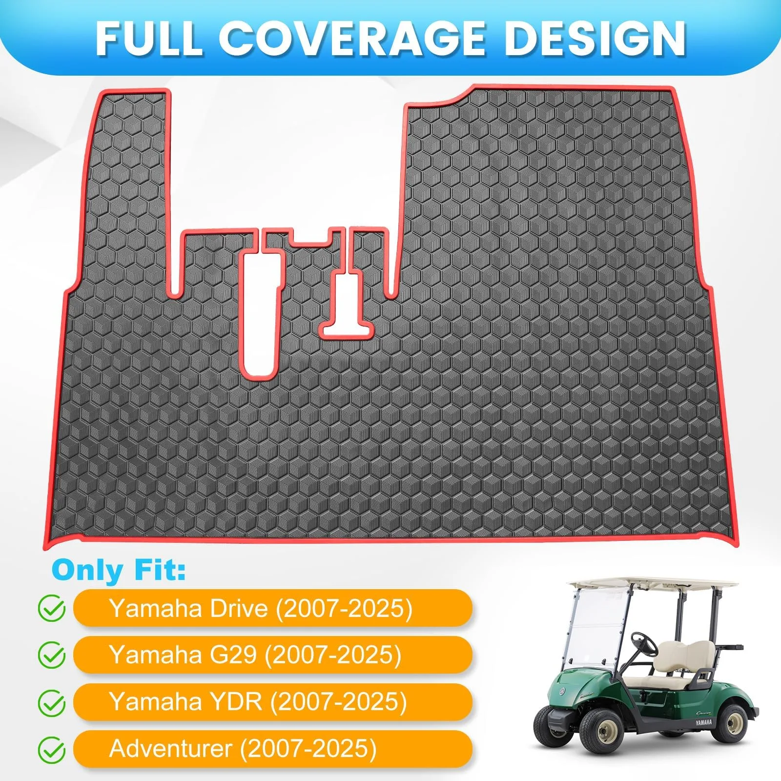 iLSKW Red Rubber Floor Mat for Yamaha G29 and Drive Gen1 image 2