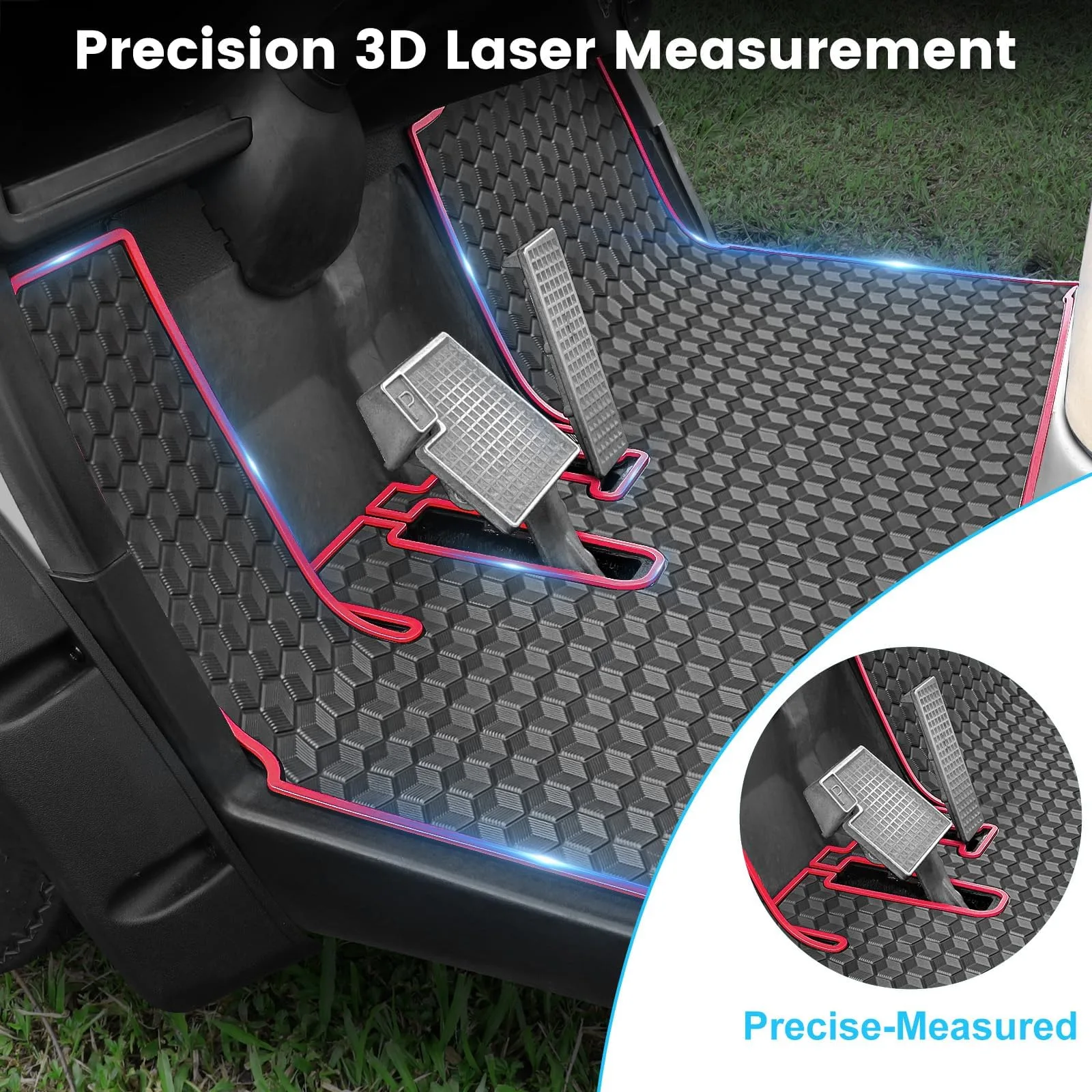 iLSKW Red Rubber Floor Mat for Yamaha G29 and Drive Gen1 image 3