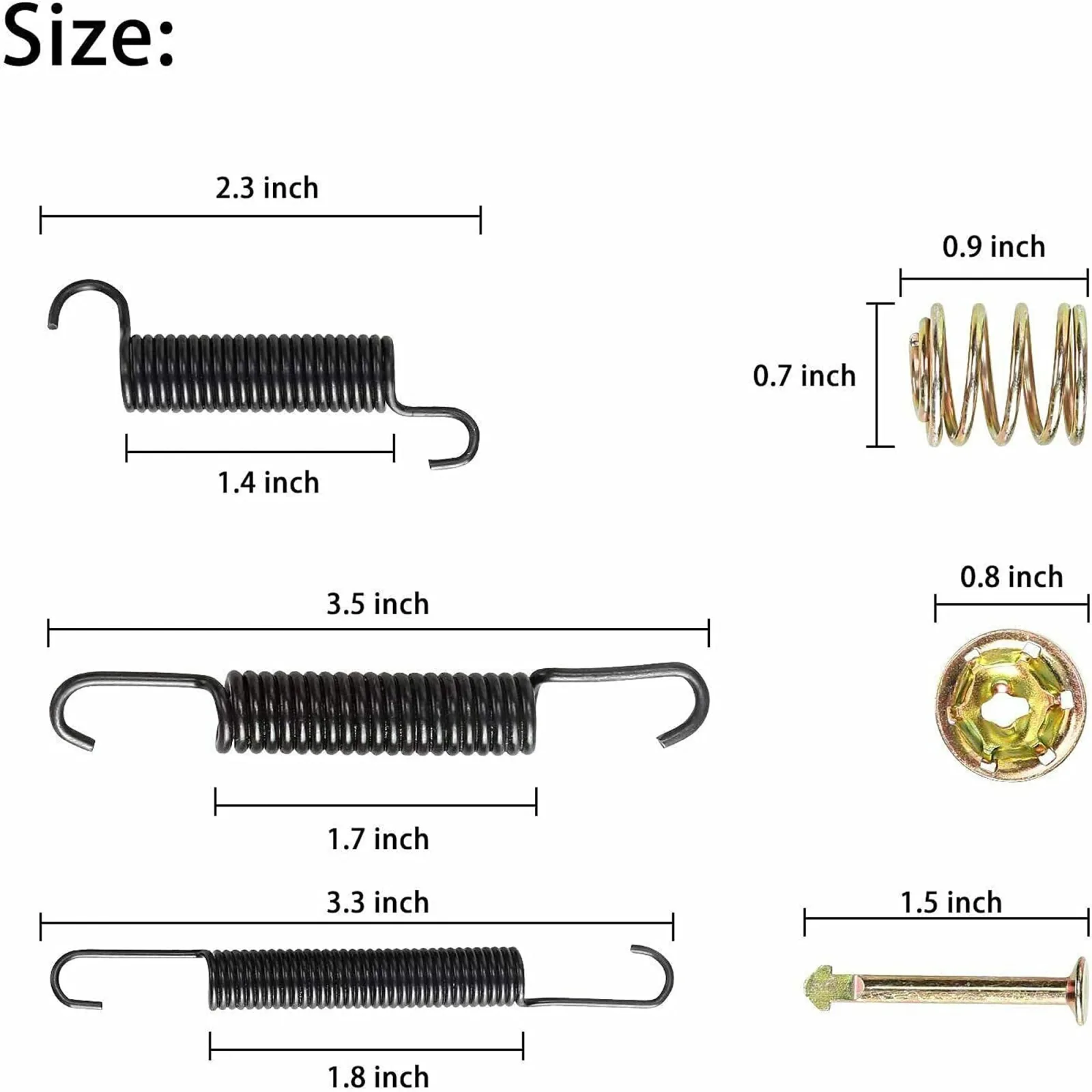 Huskey E-Z-GO TXT Bendix Brake Spring Kit 1991+ image 2