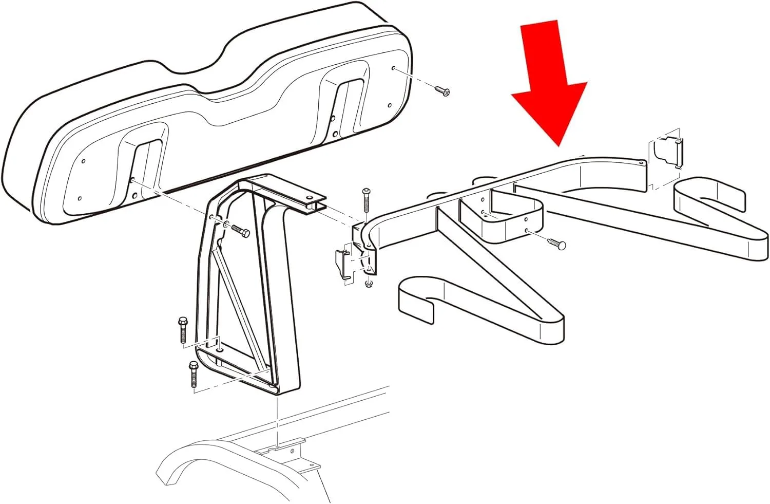 10L0L Golf Cart Bag Rack Retainer Strap for E-Z-GO image 3