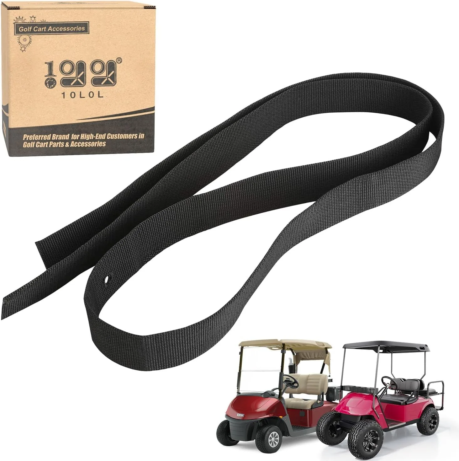 10L0L Golf Cart Bag Rack Retainer Strap for E-Z-GO