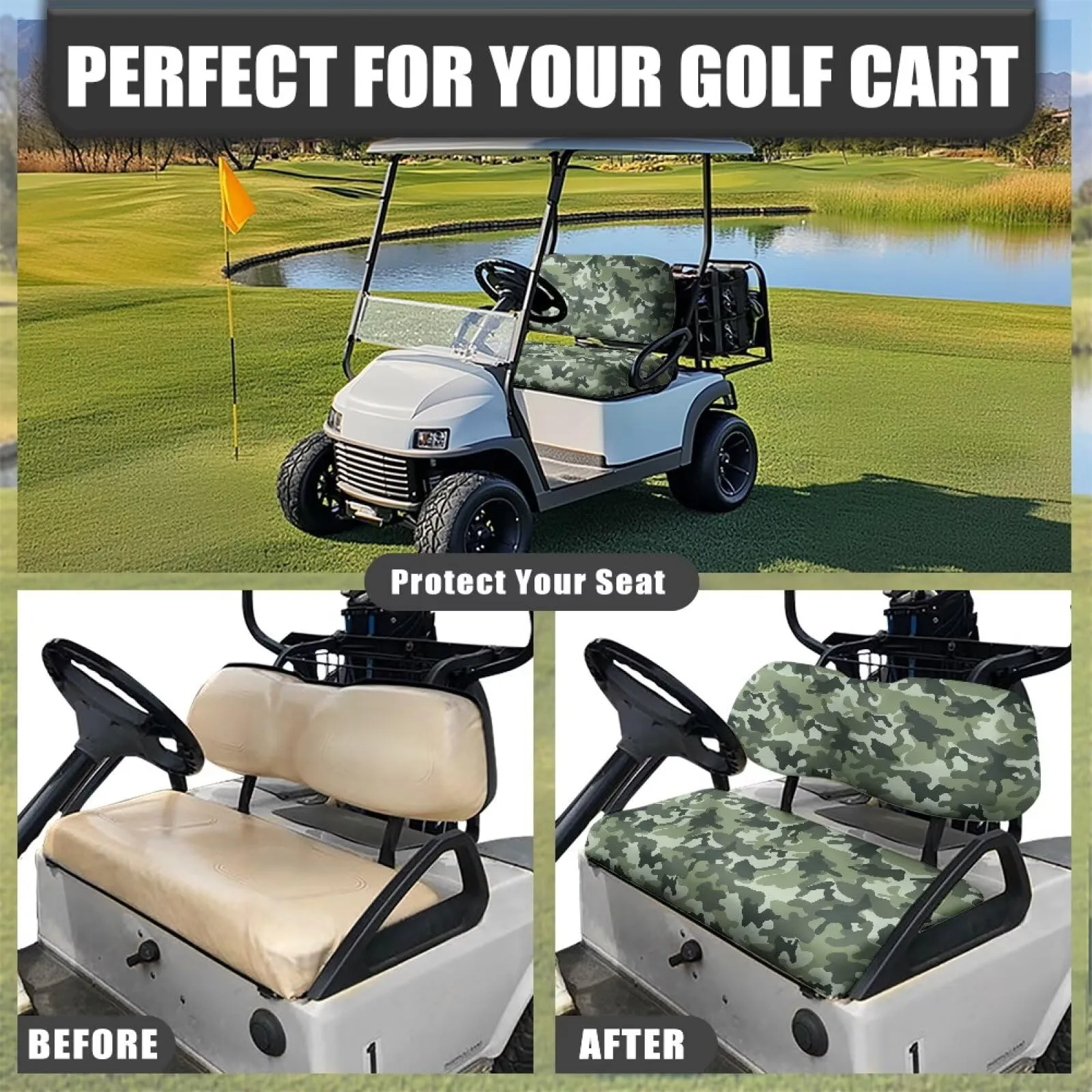 Quidrwyo Camo Golf Cart Seat Covers for Club Car image 4