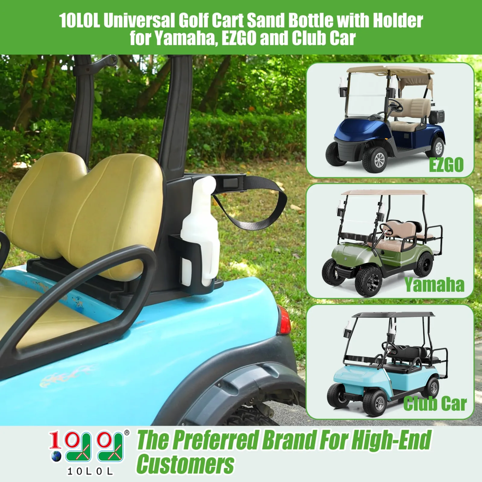 10L0L Golf Cart Sand Bottle Set with Holder Y61X2 image 2