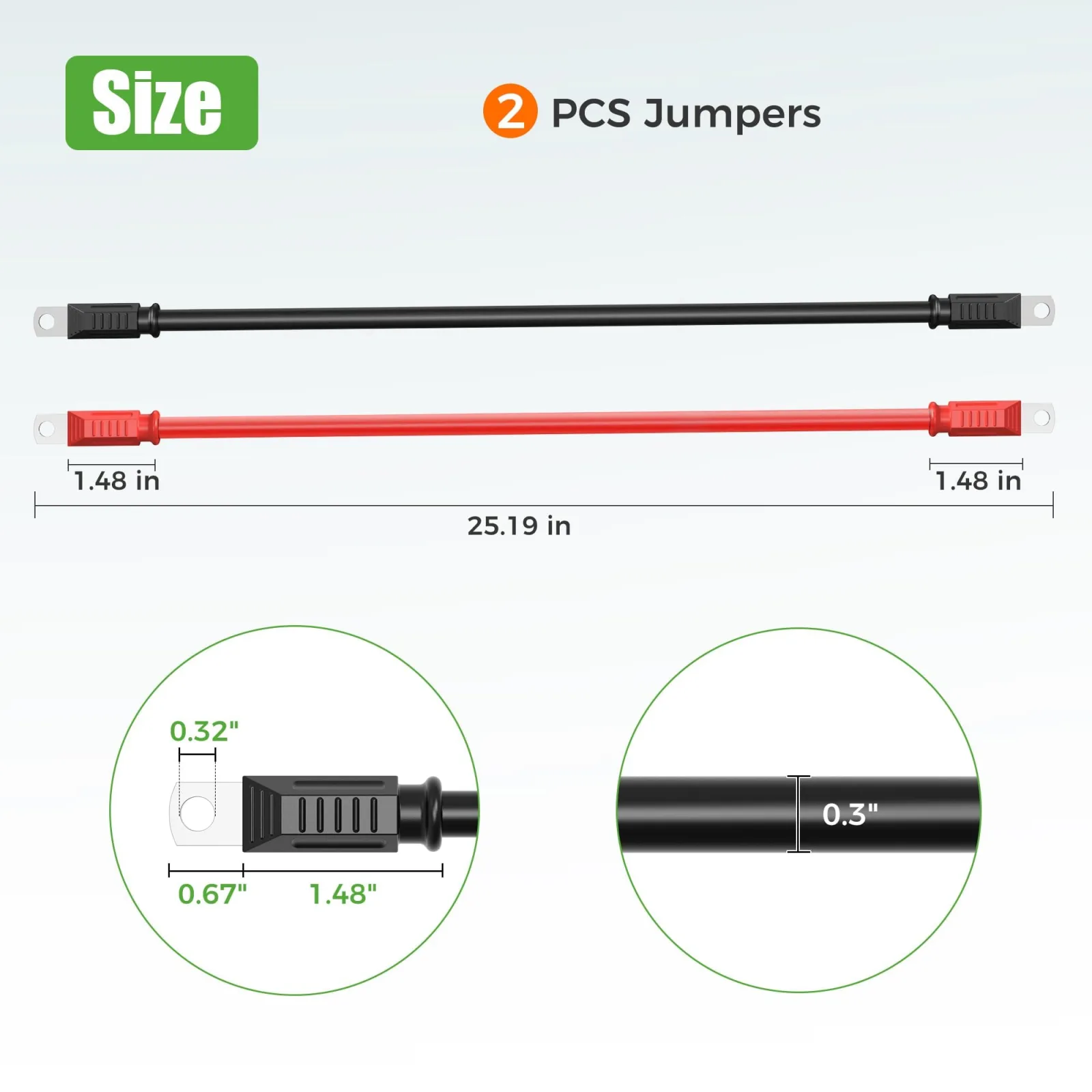 10L0L Battery Cable Set for E-Z-GO TXT 36V/48V image 4
